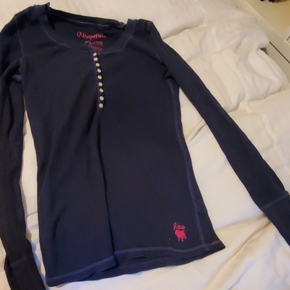 Aeropstale navy blue long sleeve shirt - Picture 1 of 2